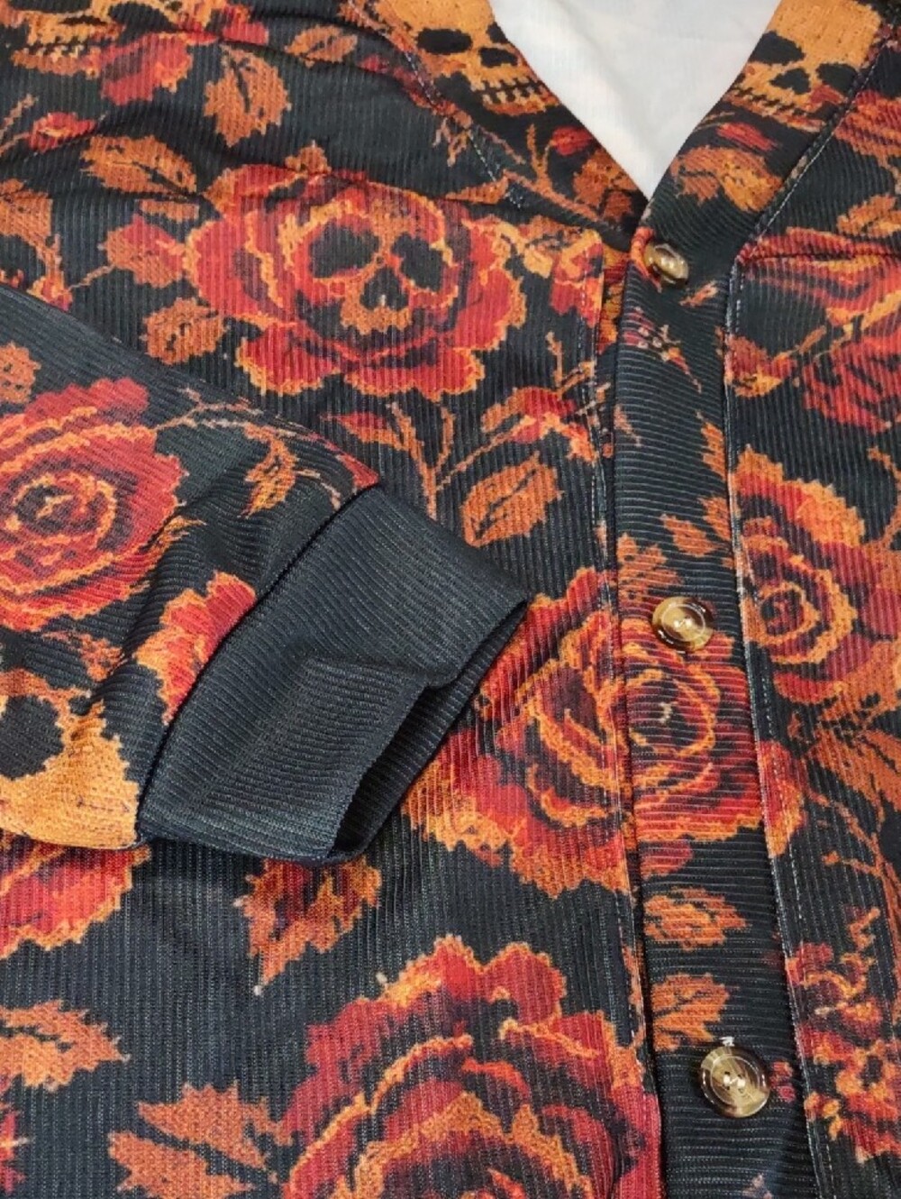 Skulls & Roses Print Cardigan - Picture 9 of 9